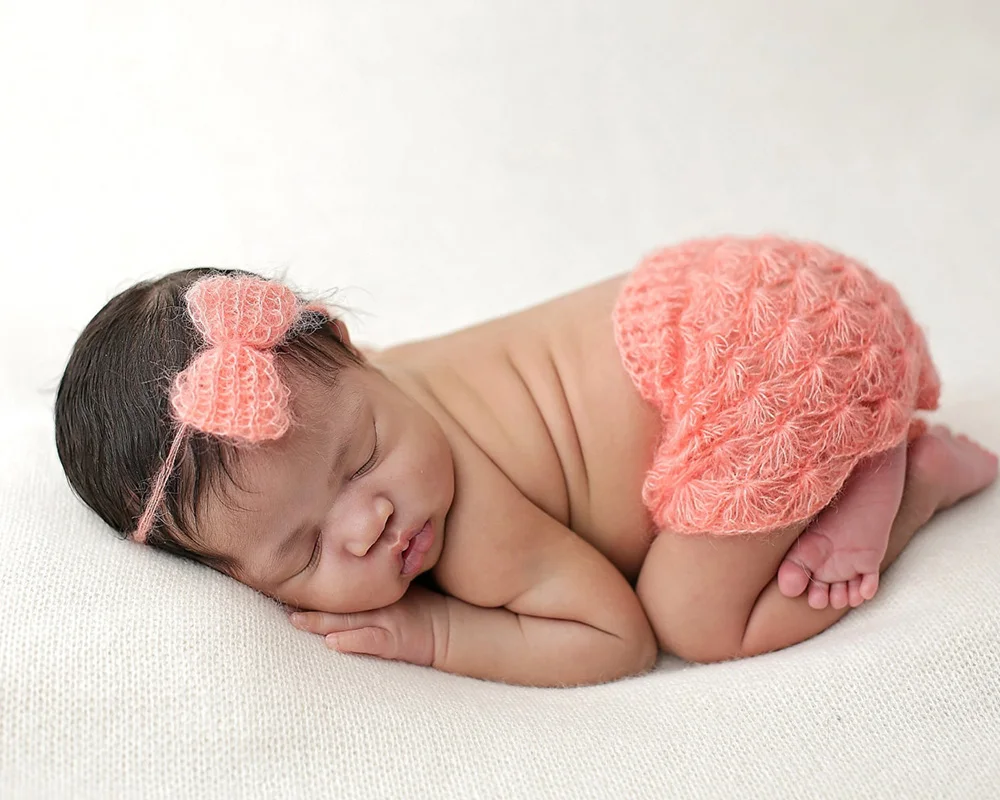 Детские фотографии реквизит новорожденных мохер трикотажные наряды лук повязка на голову новорожденного фотографии реквизит