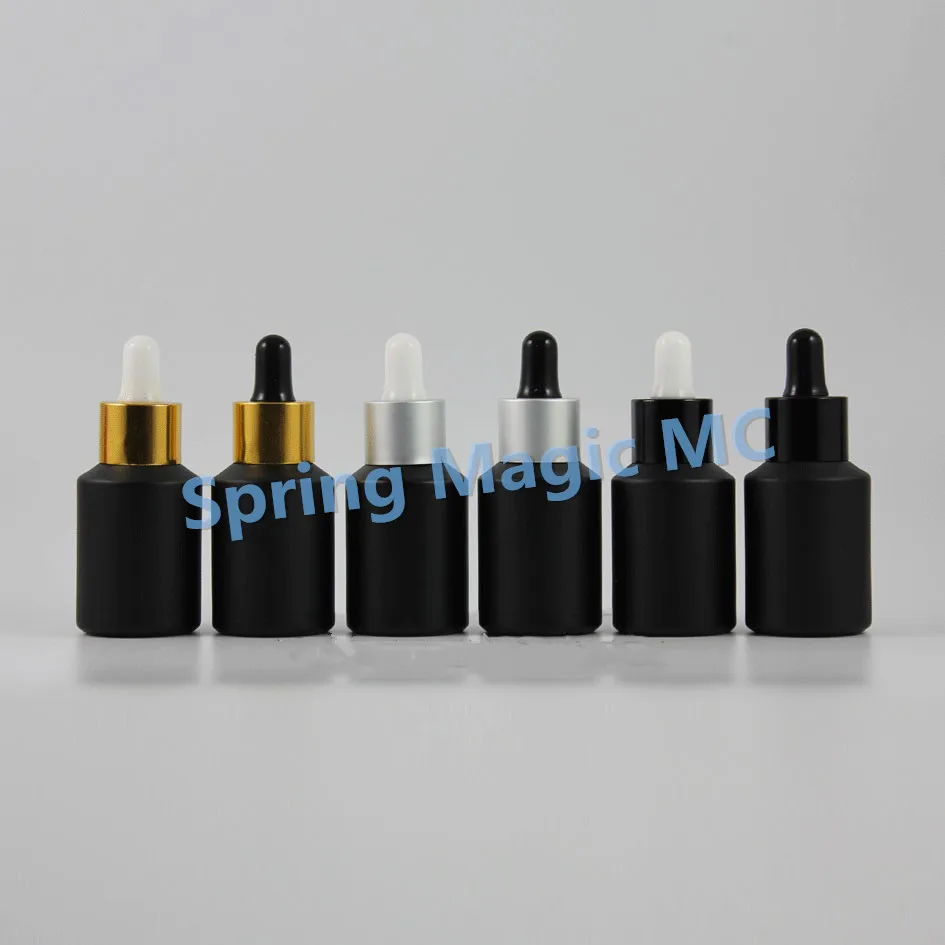 100PCS 30ml black Frosted Glass Dropper Bottle,shading oil ...
