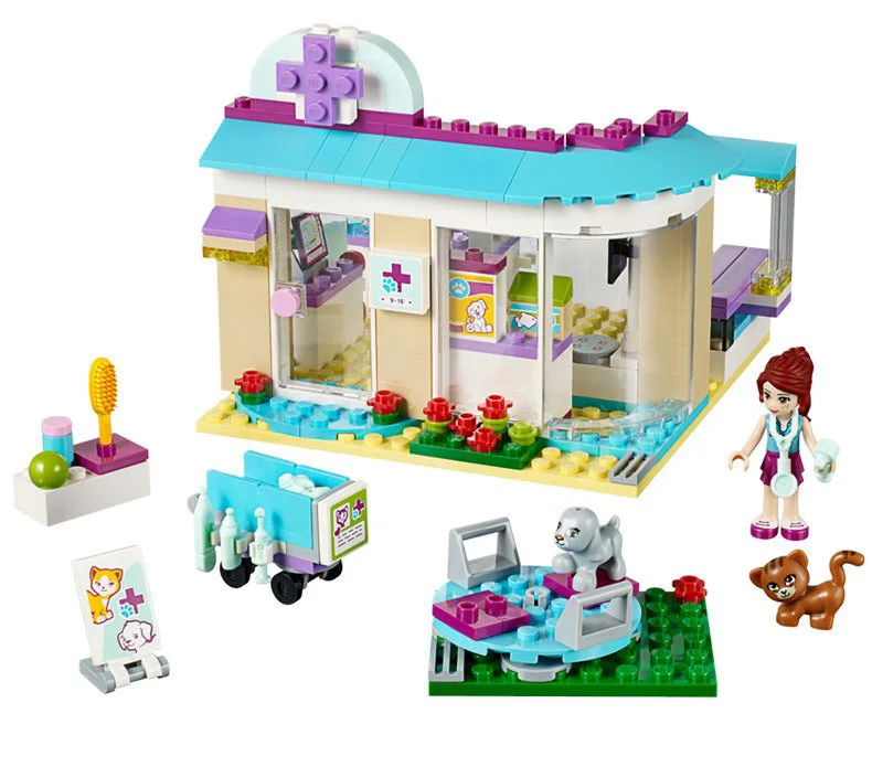 

BELA 10537 Vet Clinic Building Blocks Sets Diy Bricks Educational Figure Toys Compatible with Legoe for Girl Gift