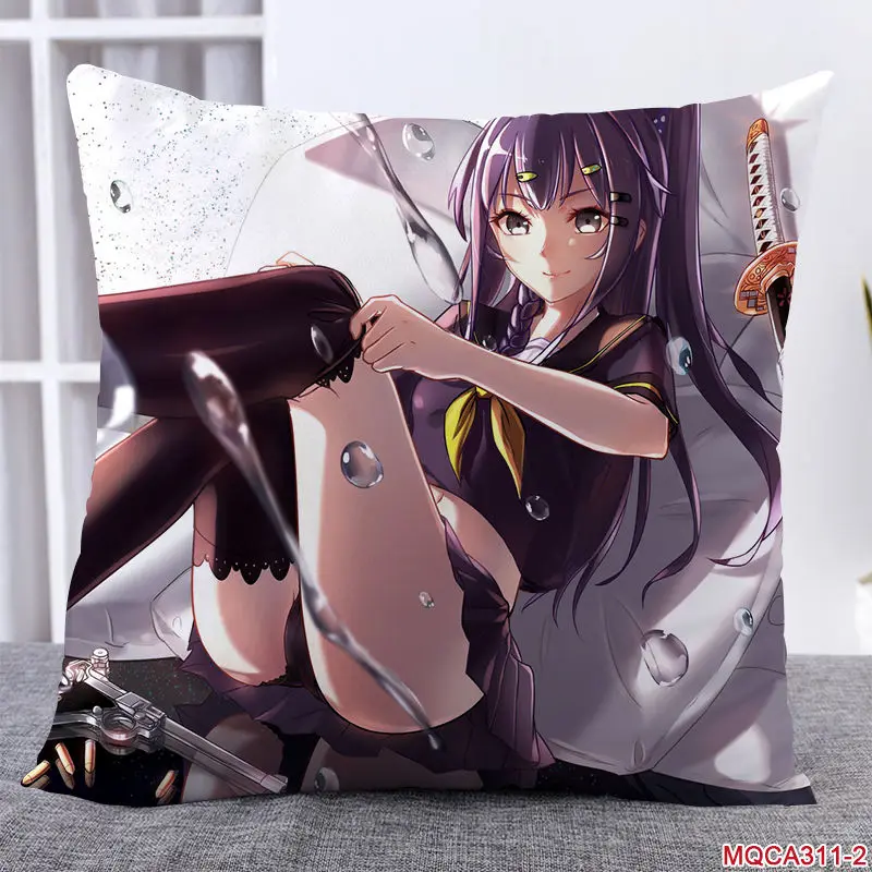 Декоративные подушки 43x43 см пушки Девушка Аниме игра подушка Kiana Raiden для девочек
