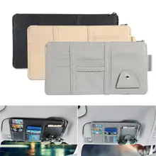 Car Visor Card Storage Sun Visor Organizer Pouch Bag Card Storage Glasses Holder Clip Visor Storage Holder Auto Car Accessories