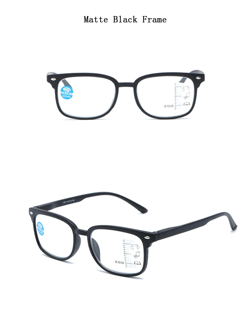 Блокировки синий свет прогрессивные многофокусные очки для чтения лупа с диоптриями для зрения очки заклепки очки L3