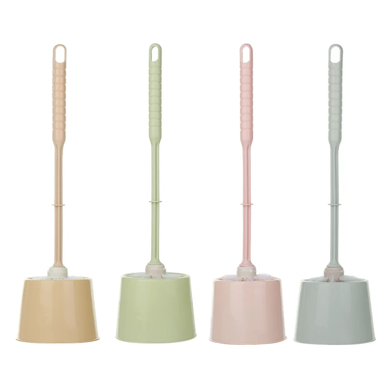 

1PC Creative long handle soft hair Camellia cleaning brush no dead wash toilet toilet toilet brush toilet brush set LO428416