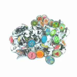 20 шт случайный цвет круглый металлический эпоксидный Скрапбукинг фото альбом украшения-брадсы дети бумага для рукоделия «сделай сам» украшение 17x12,5 мм - изображение