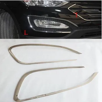 

ABS Chrome Front Fog light Lamp Cover Trim Fit For 2013 Hyundai Santa Fe ix45 Accessories