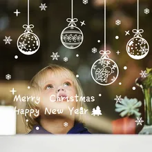 

Christmas Snowman Window Sticker Winter Wall Stickers Merry Christmas Decorations For Home Kids Room New Year C