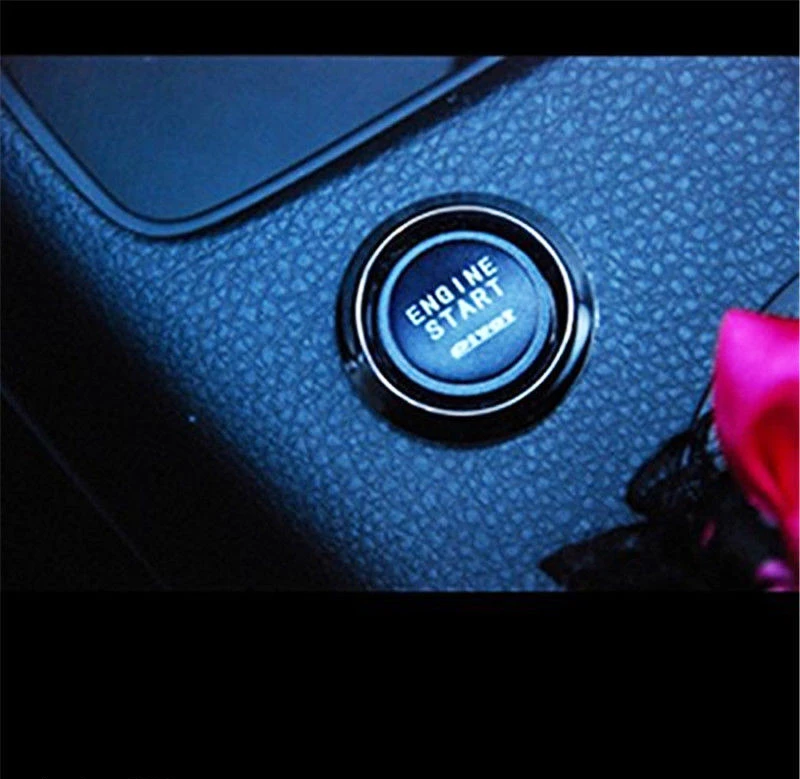 Car Engine Ignition Start Button Switch Relay Box Red Illumination Frosted Matte