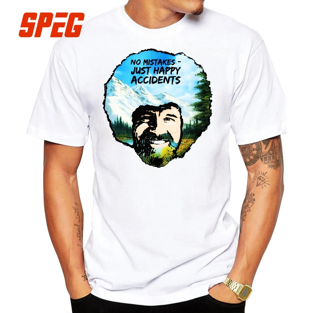 T Shirts Bob Ross No Mistakes Just Happy Accidents T Shirt