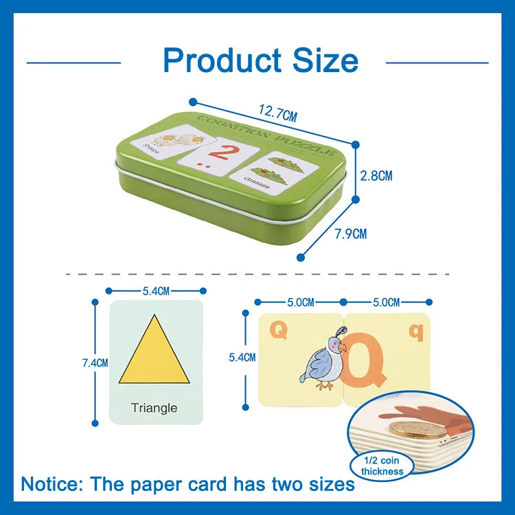 Раннее Обучение монтессори английский алфавит форма животных матч Игра Головоломка Карты игрушки для железной коробке посылка 3D головоломка игрушки