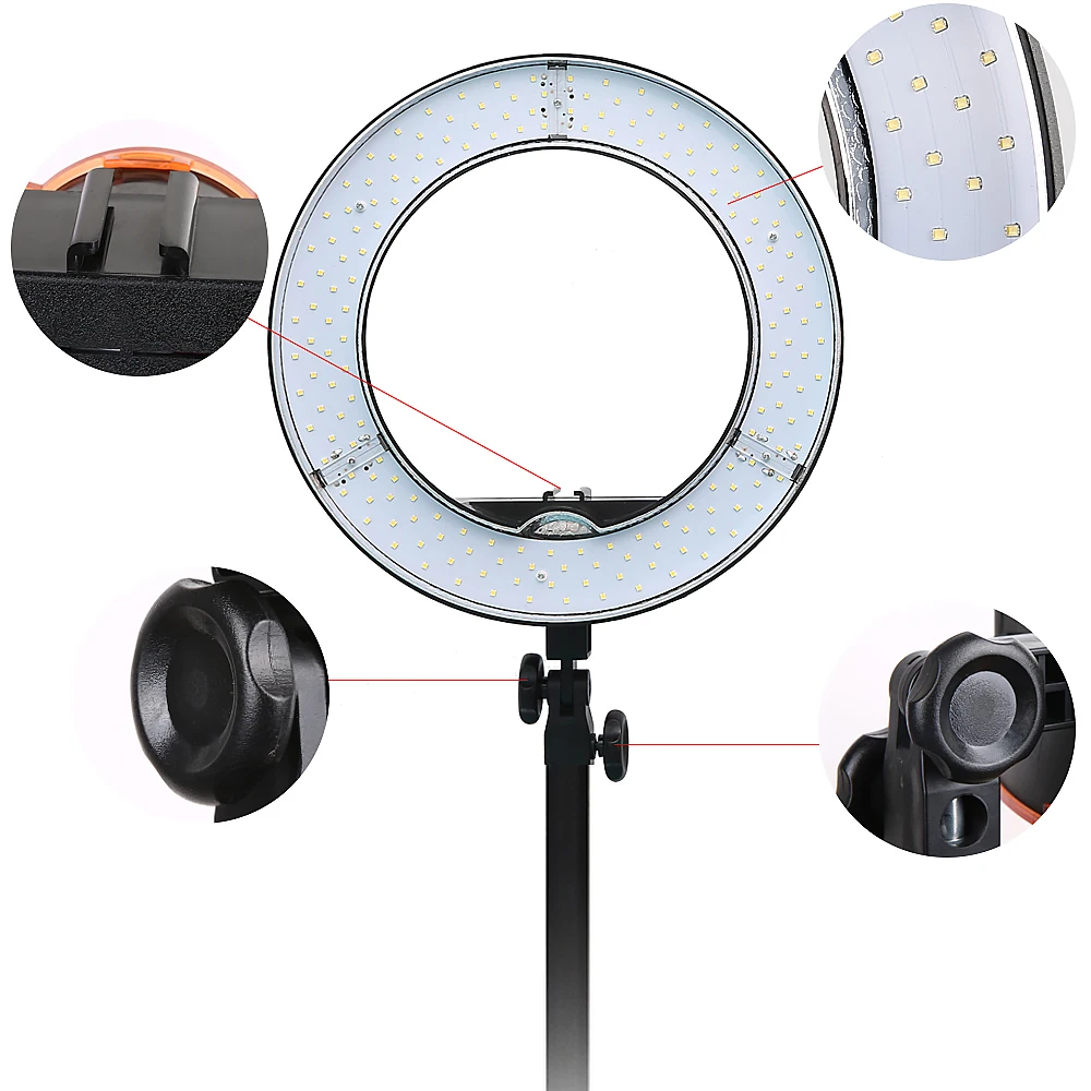 Digital Photographic Studio Ring Light 5500K With 180 Beads LED Camera