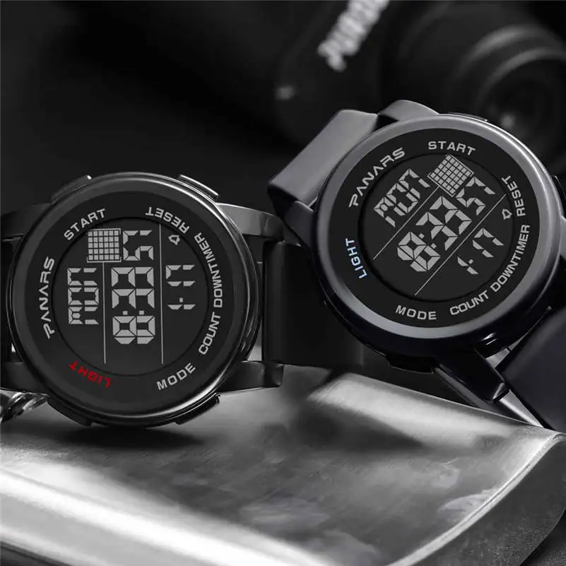 

PANARS Fashion Simple Sport Watch Men Military Watches Alarm Clock Shock Resistant Waterproof Digital Watches reloj hombre 661D5
