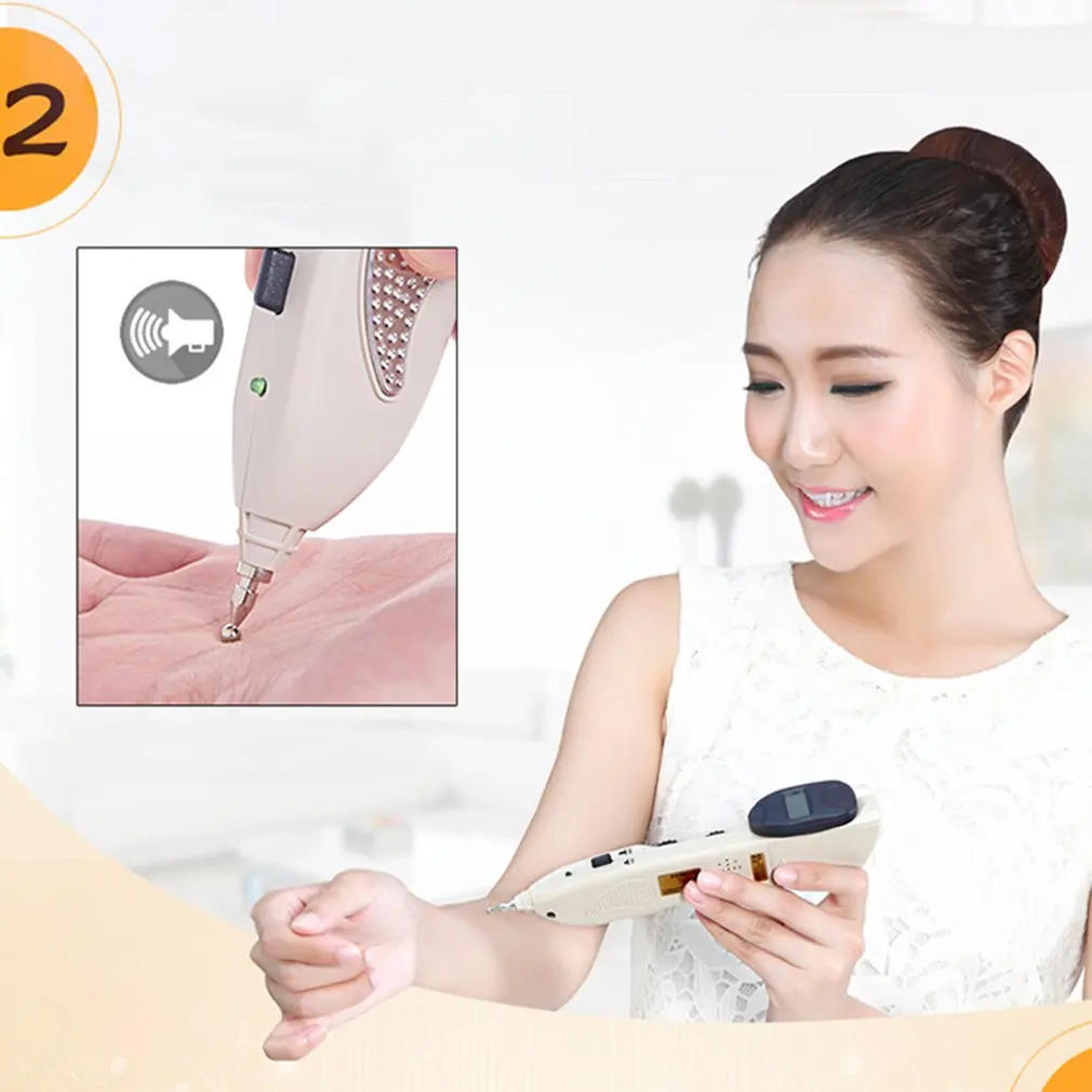 LCD Electronic Acupuncture Massager Meridian Pen Health Care Monitor Electric Meridians Laser Acupuncture Magnet Therapy