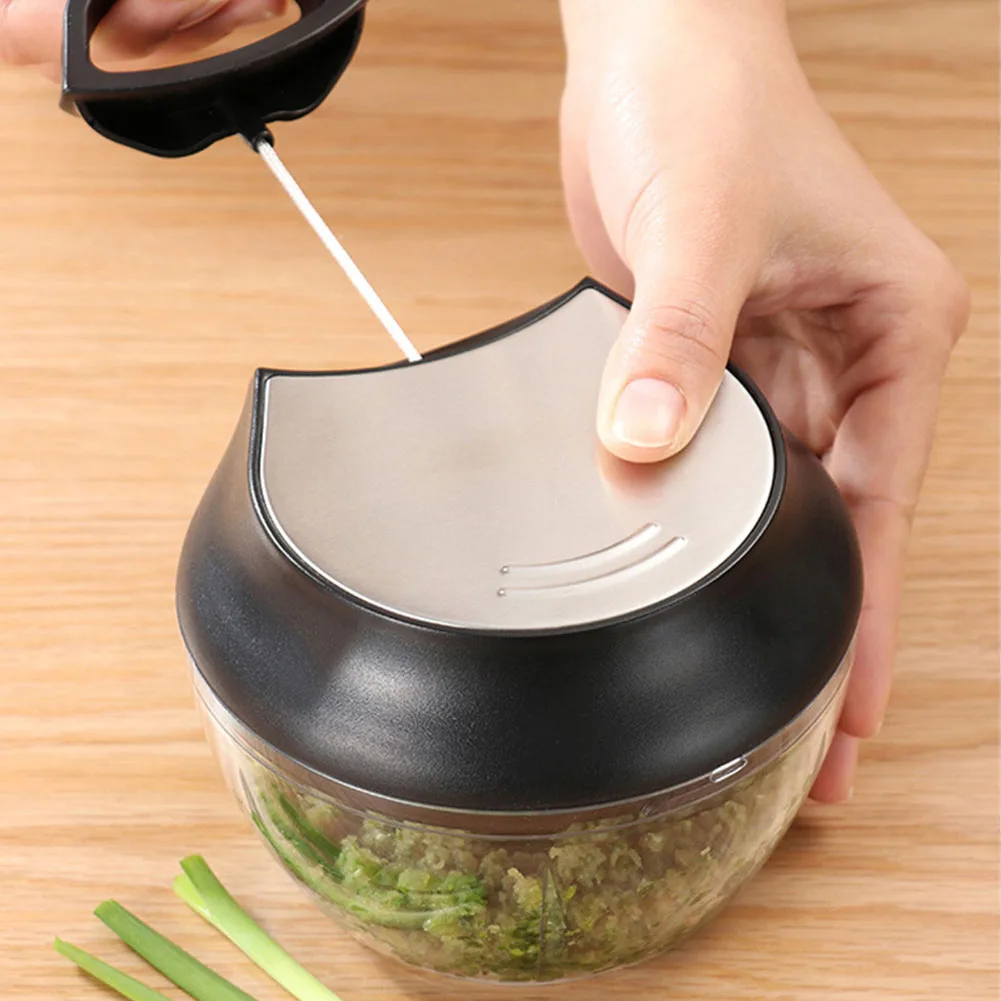 

Cooking Tool Food Vegetable Chopper Salad Maker Nuts Shredders Home Multifunction Meat Grinder Drawstring Hand-power Manual