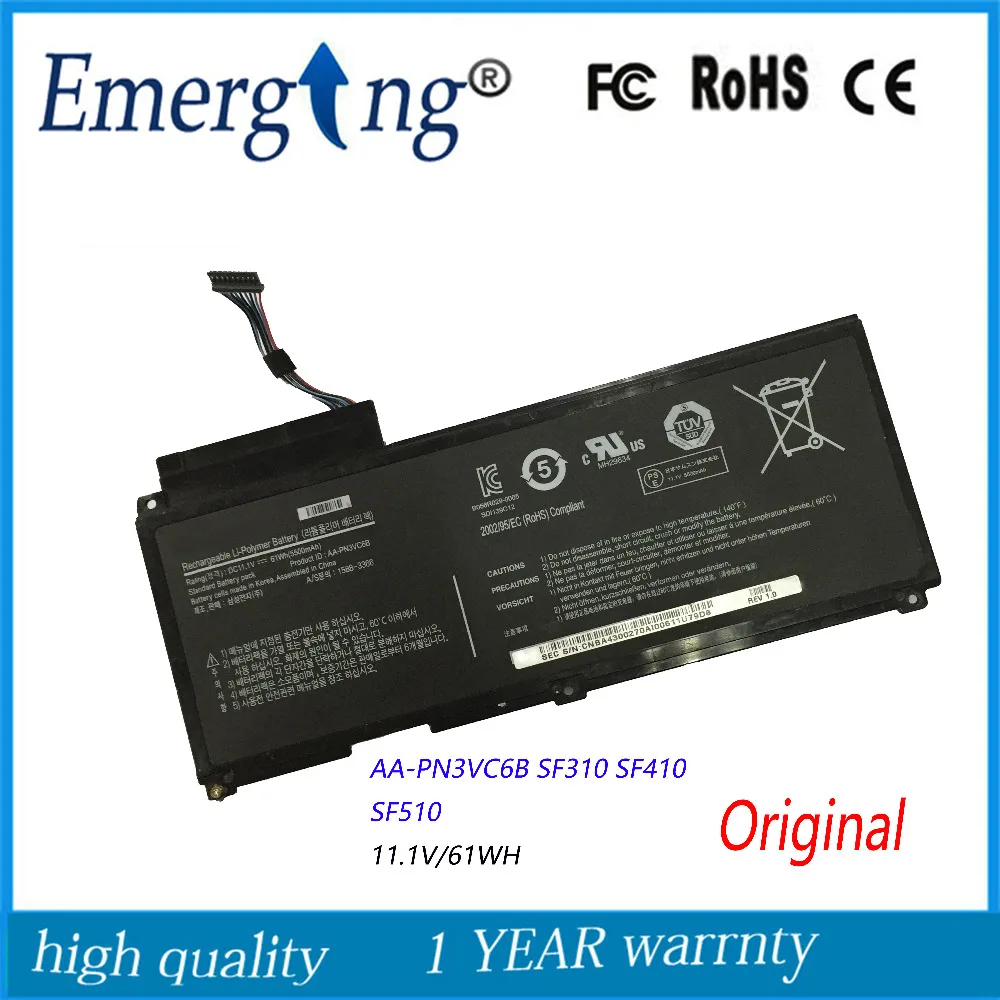

11.1V 61Wh New Original Laptop Battery for Samsung QX410-J01 AA-PN3VC6B QX310 QX412 BA43-00270A