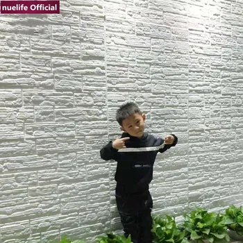 

Modern 3d culture stone pattern soft package wallpaper bedroom living room kidsroom waterproof anti-collision foam wall stickers