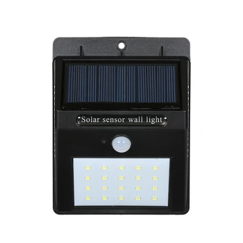 

20LED Waterproof Outdoor Garden LED Solar Light PIR Motion Activated Security Solar Powered Night Light Yard Street Wall Lamp