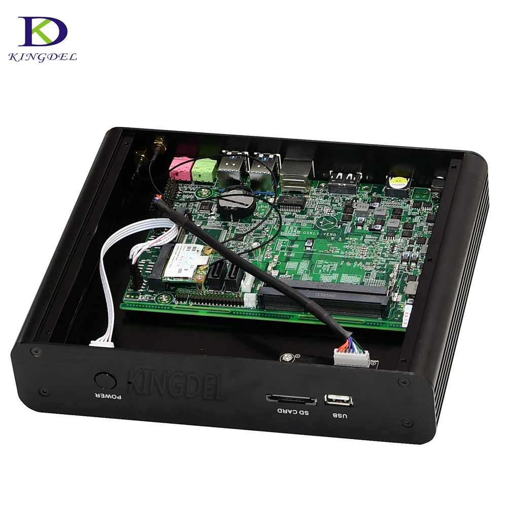 Big promotion Newest Fanless Micro Desktop PC KabyLake i7 7500U 4K HTPC Windows 10 Mini PC with 16G