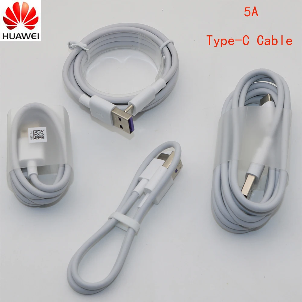 

Original Huawei Supercharge 5A Type-C Cable Mate 9 10 Pro P10 Plus P20 Pro Honor 10 V10 Fast Quick Charger Charge USB 3.0 Type C