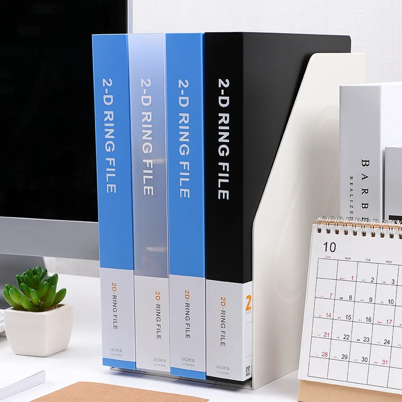 

2 hole D type folder plastic pp folder A4 file bag storage box binder