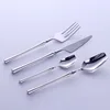 Western Portable Cutlery Set Travel Tableware 24pcs 304 Stainless Steel Dinner Set With Luxury Handle Knife Fork Dinnerware ► Photo 2/6