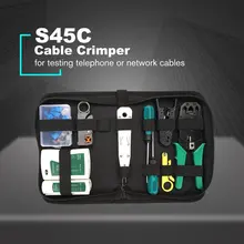 14 шт./комплект портативный набор инструментов для ремонта сети LAN Utp кабельный тестер и щипцы для обжатия сетевой кабельный зажим Обжимные Щипцы