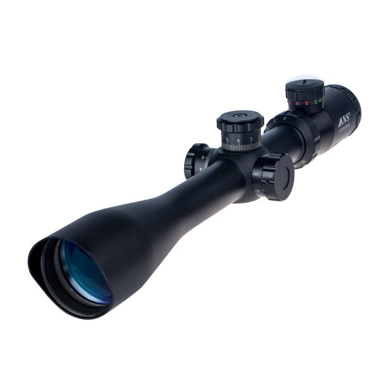 NEWEST Hunting ANS 4 16X50IRSF Angled Integral Sunshade Rifle Scope Red