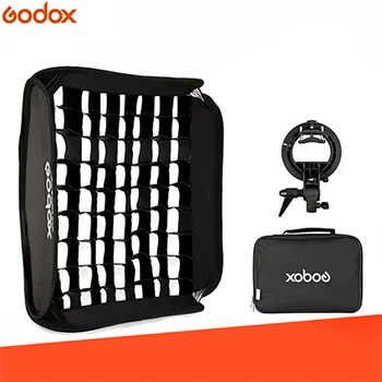 

Godox 40*40cm/50*50cm/60*60cm/80*80cm Flash Speedlite Softbox+S type Bracket Mount Kit +Grid for Flash Speedlite Studio Shooting