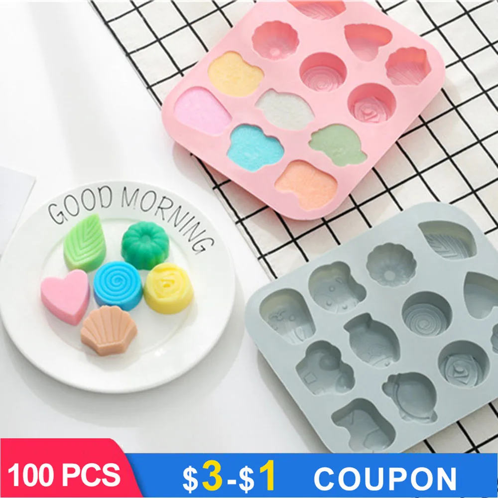 

3D Cartoon Dog Heart Shape Shell Silicone Fondant Mold Baby Cake Decorating Tools Chocolate Molds Ice Mold Kitchen Accessories