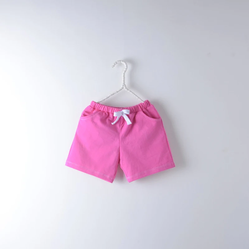 summer baby shorts hot pink solid girls wholesales 100 cotton pants