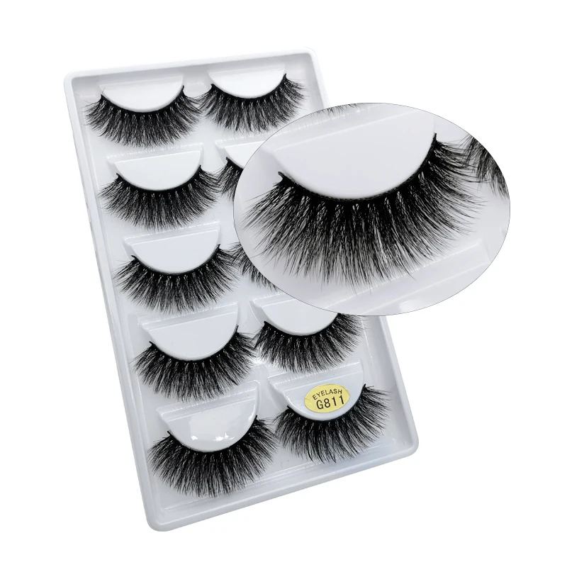 50 pairs natural long false eyelashes mink eyelashes makeups cruelty free lashes fake lash eyelash extension faux cils G803