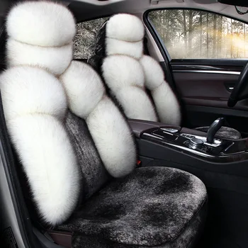 

5 Sets Winter Natural FurCar Seat Covers Universal Size Fine Wool Cushion