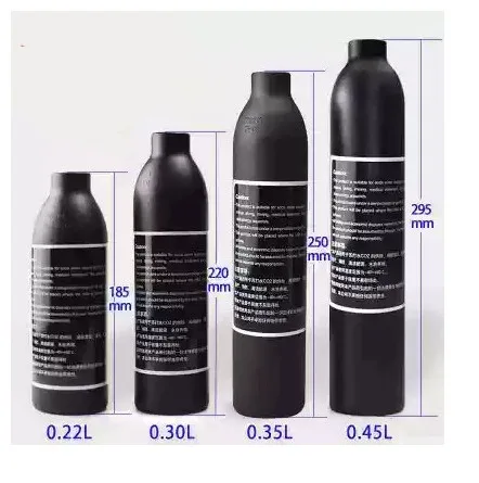 PCP Пейнтбольная воздушная бутылка Airforce Airs HPA цилиндрическая 0.2L 0.3L 0.35L 0.45L бак 300bar