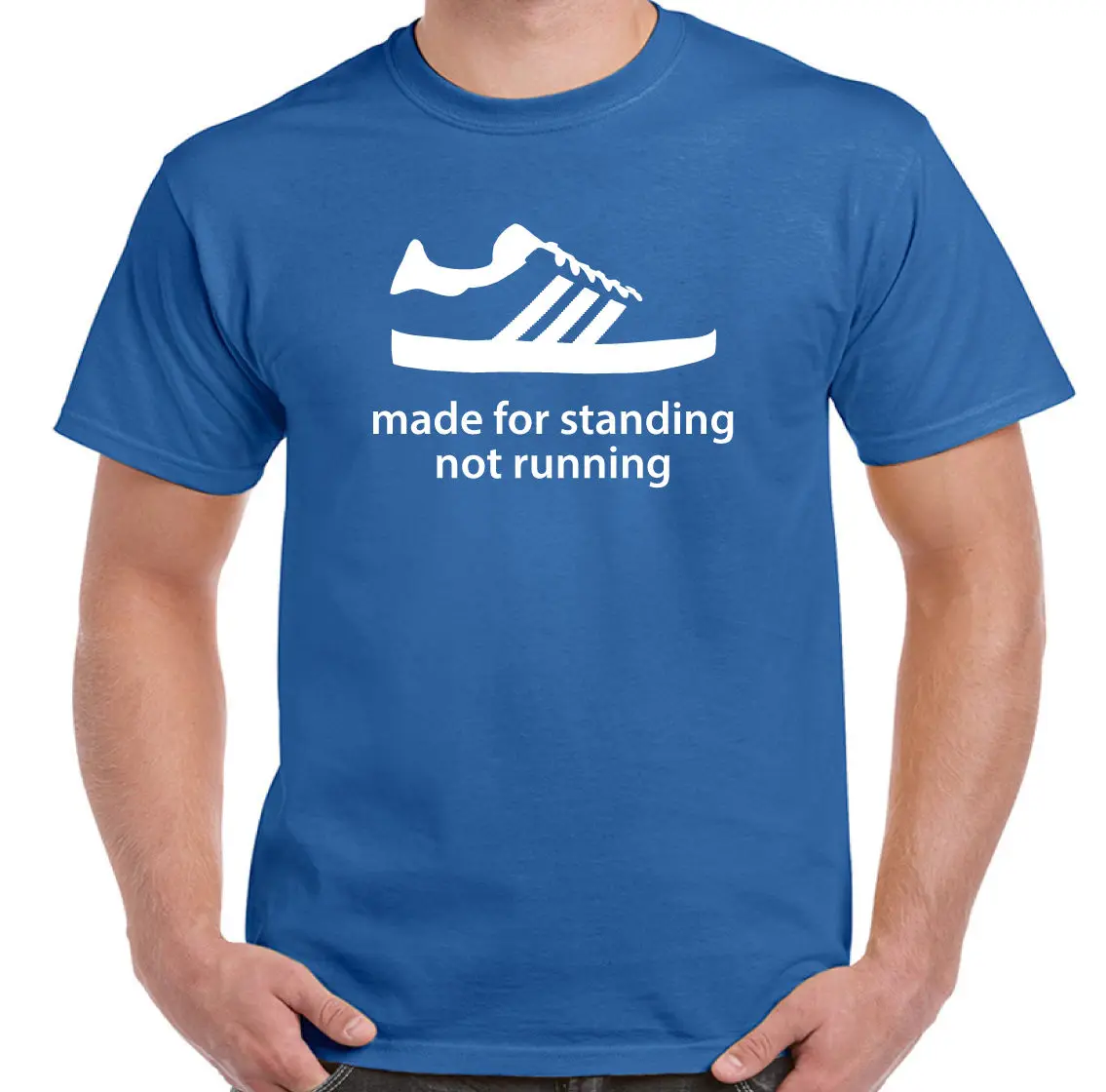 

Fashion 2018 Top Tee Mens Made For Standing Not Runner Mens Funny T Shirt 80'S Footballer Terraces Hooligan Print T Shirts Men