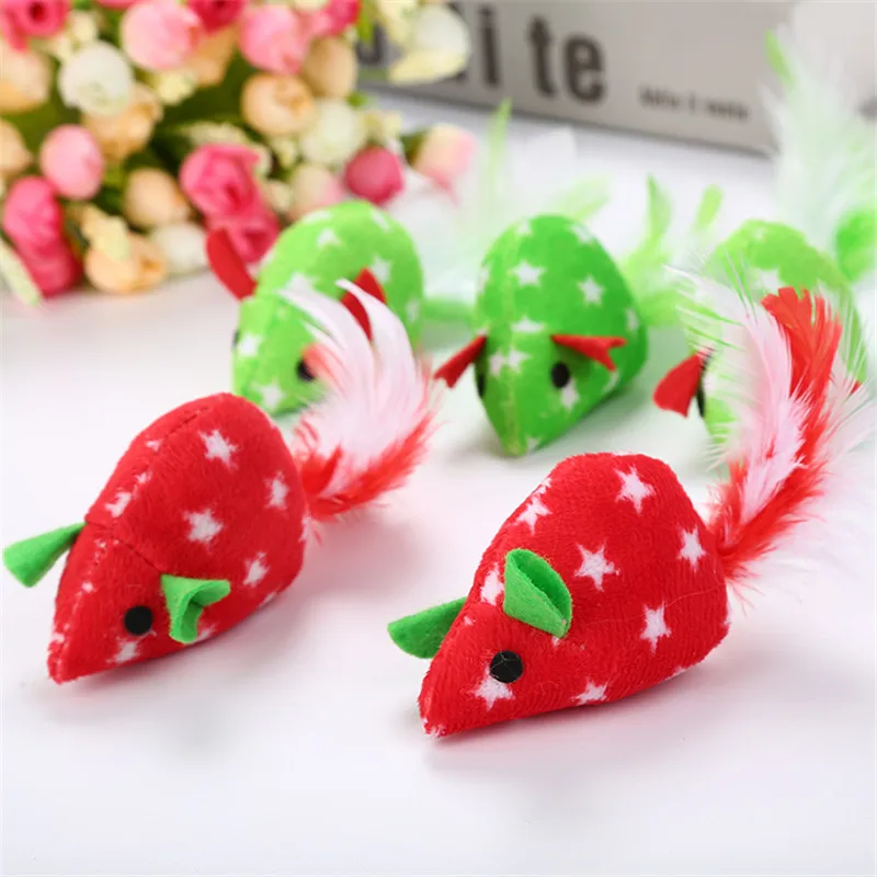 

4pcs/set Funny Cats Toy Mouse Interactive Cute Cats Teaser Toys Scratching Playing Training Toys Catnip Kitten Mouse Product