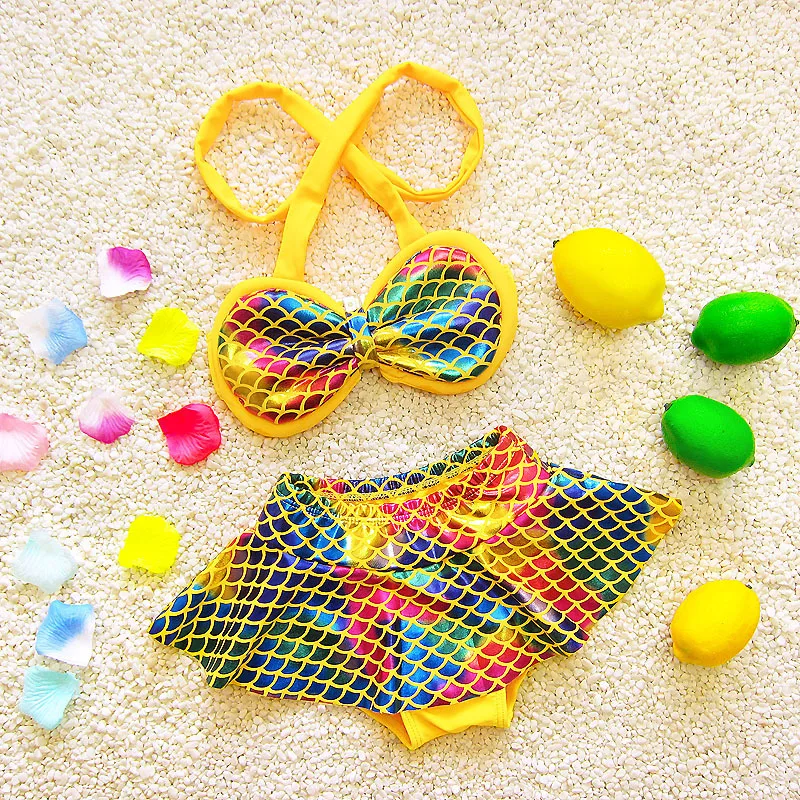 

Mermaid Swimsuit Kids Girls Children's Swimwear Tankini Bikini Set Mermaid Swimsuit Bathing Suit Beachwear 2018 Summer 1-10 Year