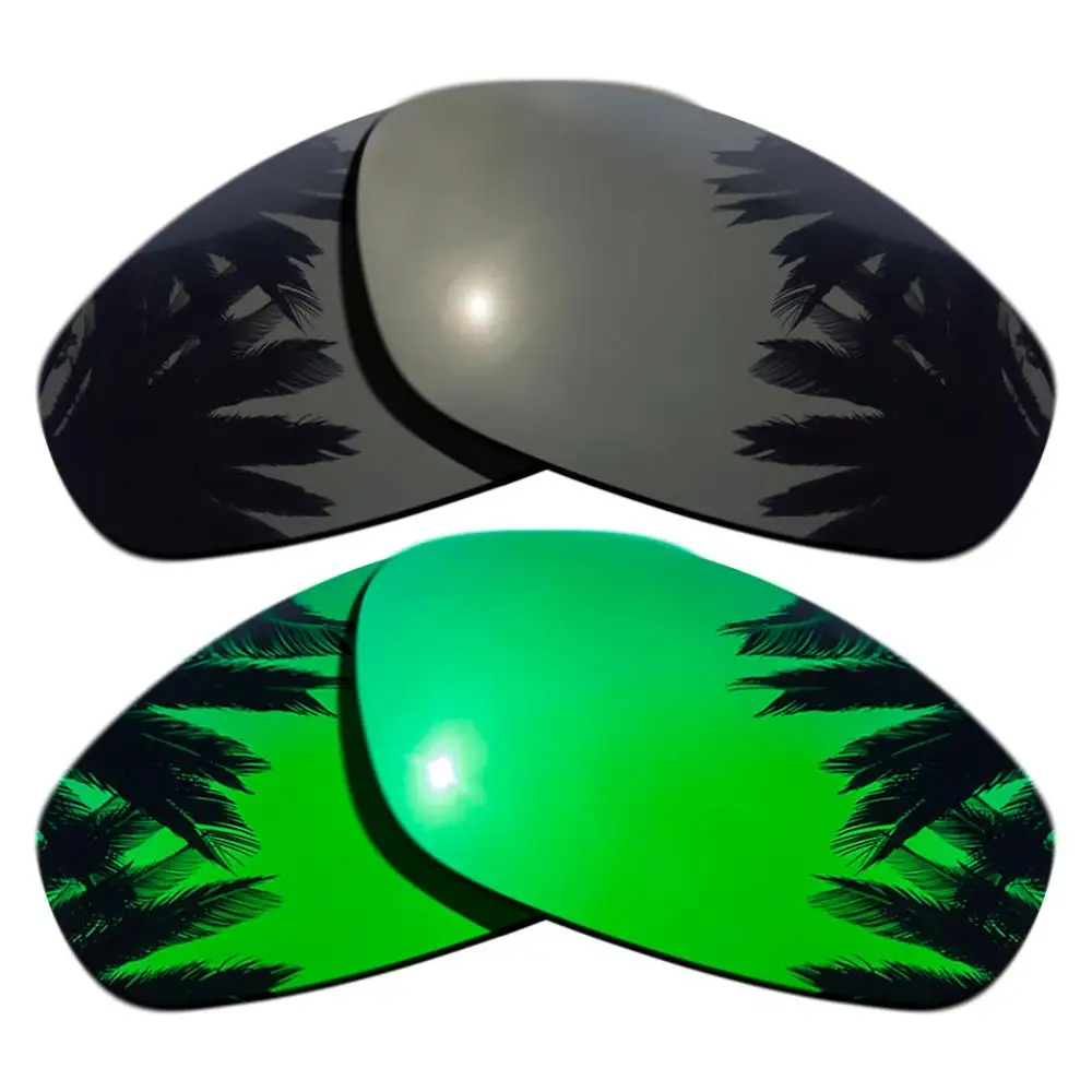 Black-Green Поляризованные зеркальные линзы для замены покрытия-оправа для Окли-усов разных цветов - Цвет линз: Black-Green