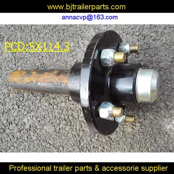 

Trailer Stub Axle and Hub 1 ton capacity 5 stud PCD:114.3 , 1 pair