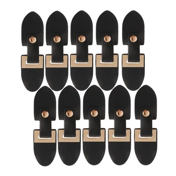 

4/5/6/10 Sets PU Leather Metal Snap Sewing Toggle Buckle Clothing Fastener 4 Types Available