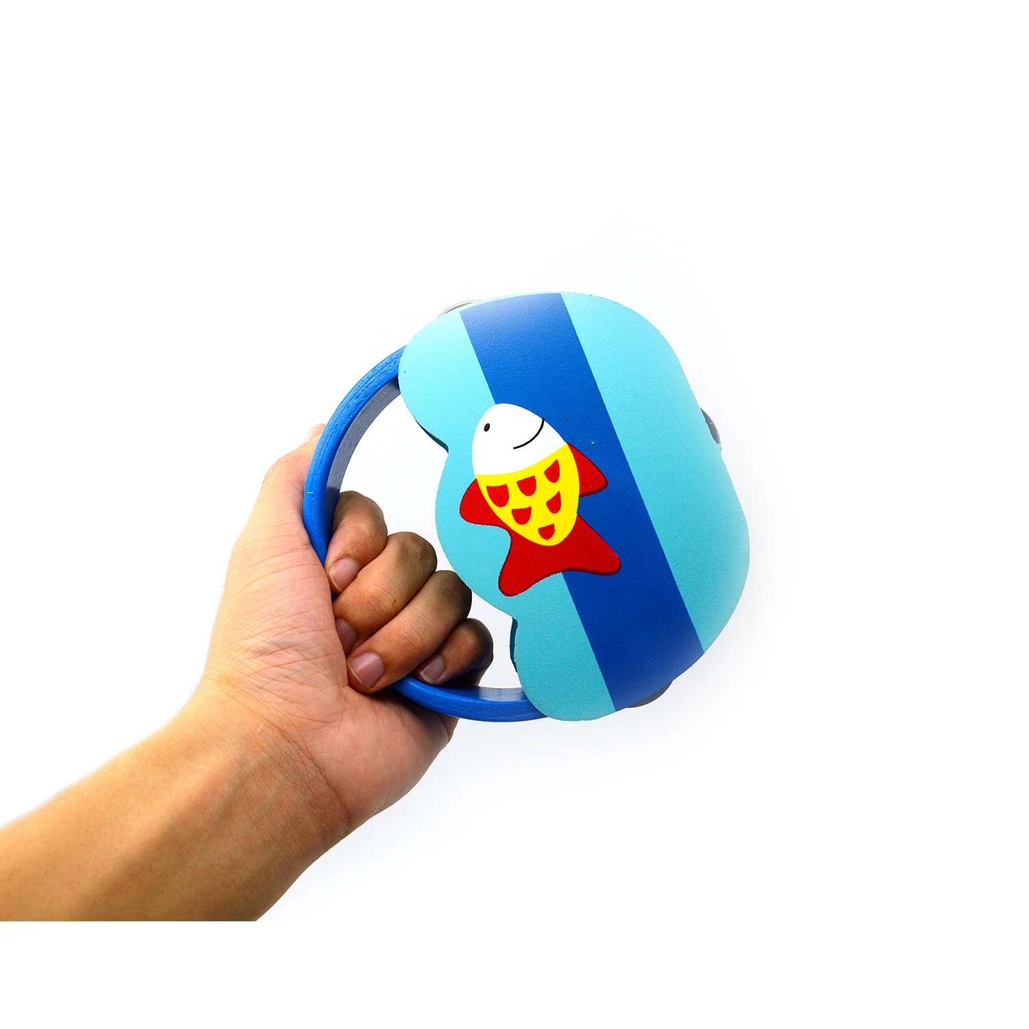 Baby Cartoon Wooden Rattle Toys Handbell Clap Drum Hand Bell Ring Toys Musical Percussion Instruments Educational Sound Toy