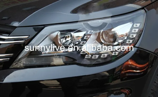 Для Volkswagen Tiguan LED Фары для автомобиля светодиодные лампы передних 2009-2011 год PW