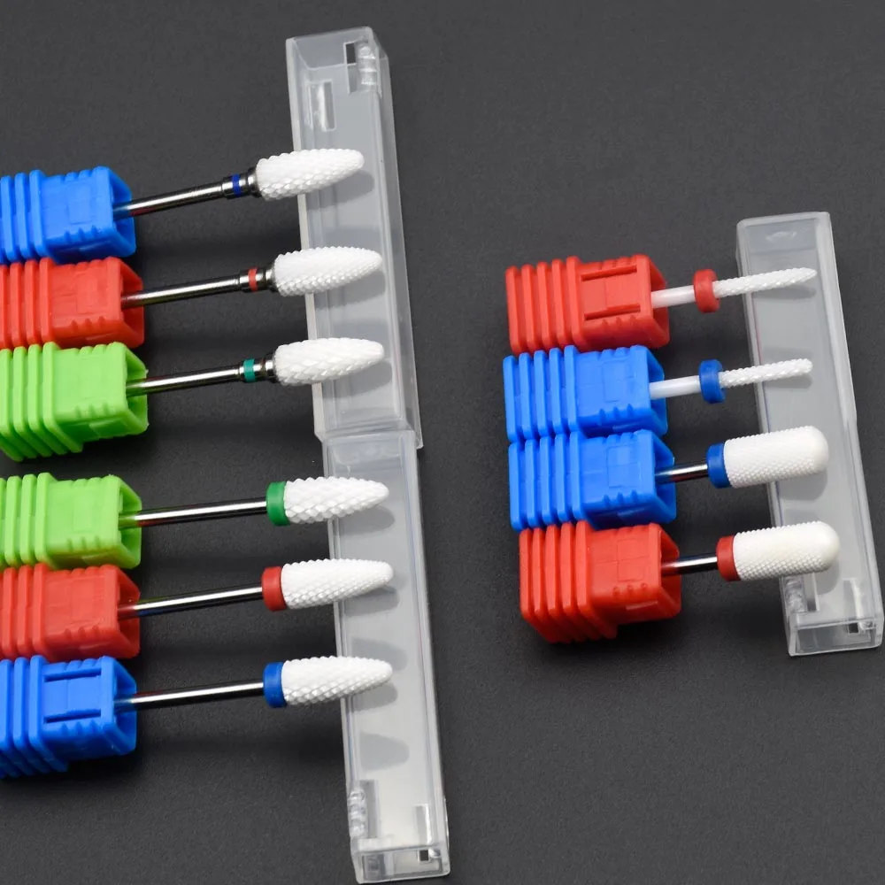

Jewhiteny 10Type Ceramic Nail Drill Bit Manicure Machine Milling Cutter Manicure Electric Machine Nail Drill Accessories
