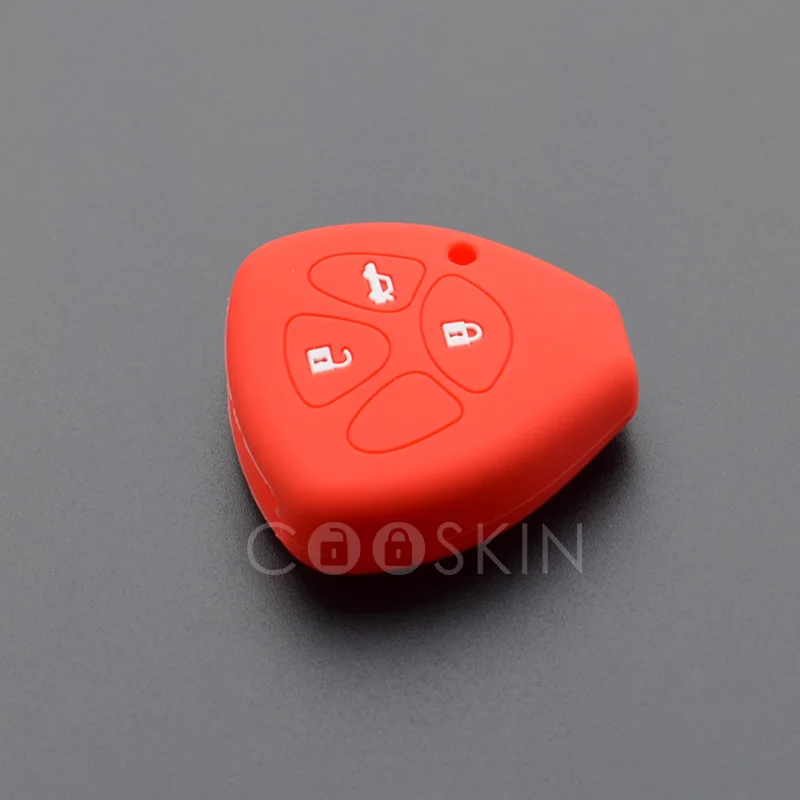 Силиконовые FOB Shell Обложка для Toyota удаленный ключевой случае Yaris Matrix Vibe Reiz RAV4 Avensis 4runner 3 Кнопка Ключевые 100 шт./лот