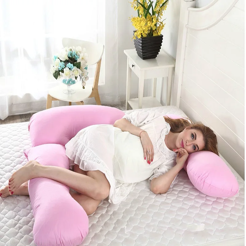 

Pregnant Women Pillow Cotton Multi-functional Waist Side Sleep U-shaped Breast Pillow Support OEM Processing