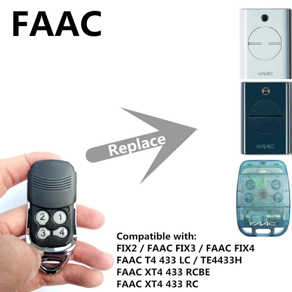 3 шт. FAAC XT2/XT4/TE4433H Замена непрерывно изменяющийся код пульт дистанционного