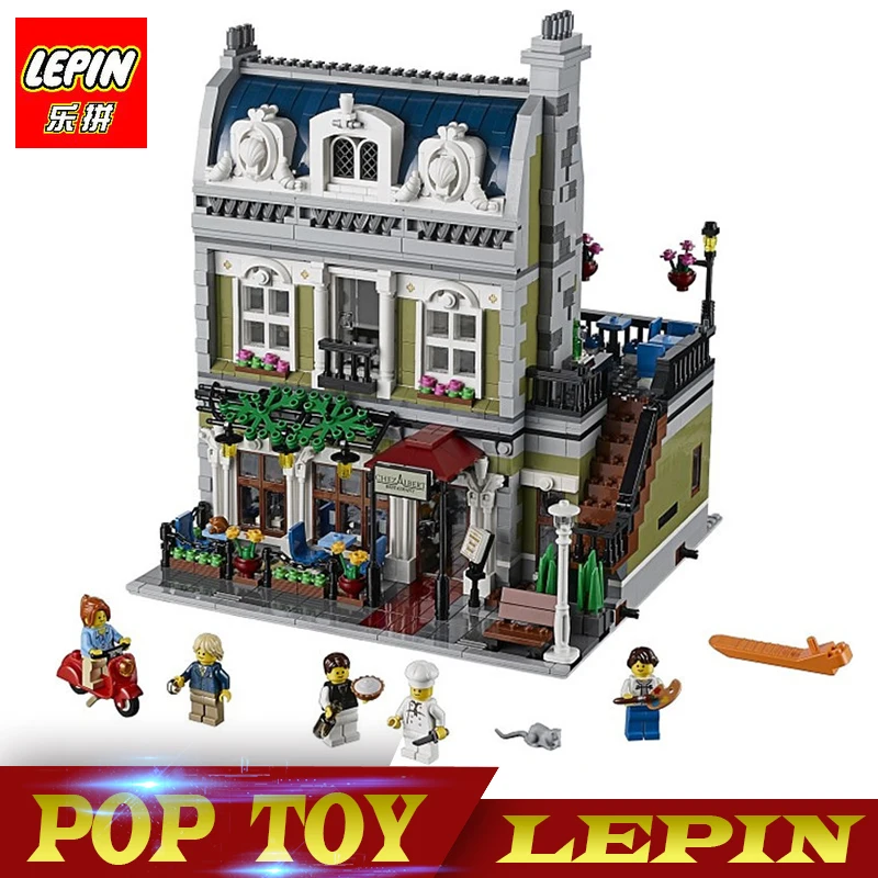 

New 15010 Expert City Street Parisian Restaurant Model Building Kits Blocks Children Toys Compatible legoed 10243