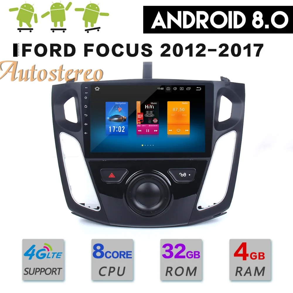 

Car GPS Navigation multimedia DVD Player For Ford Focus 2012-2017 auto stereo audio player Android8.0 32GB ROM 4GB RAM radio pad