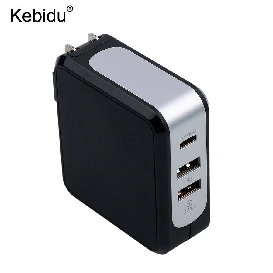 Kebidu Quick Charge QC 3,0 Быстрое интеллектуальное Сетевое зарядное устройство USB 3 порта type-C 12 в 35 Вт для мобильных телефонов зарядное устройство аксессуары