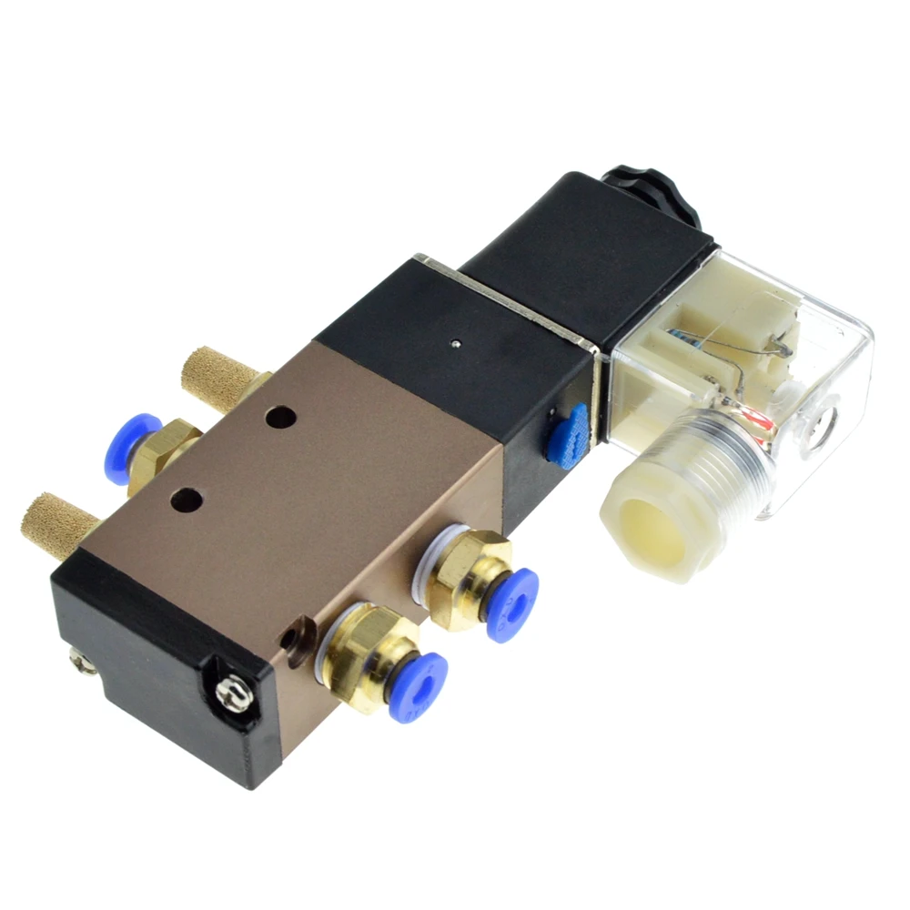 

Pneumatic Electric Solenoid Valve 5 Way 2 Position Control Air Gas Magnetic Valve 12V 24V 220V Coil Volt 6mm 8mm Hose Connection