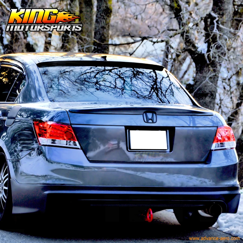 Подходит 08-10 Honda Accord Sedan JDM Mugen стильный, для заднего бампера губ черный PU