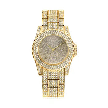 

Women Watches Alloy Strap Full Crystal Round Dial Wristwatch Girl Casual Quartz Watch LL@17